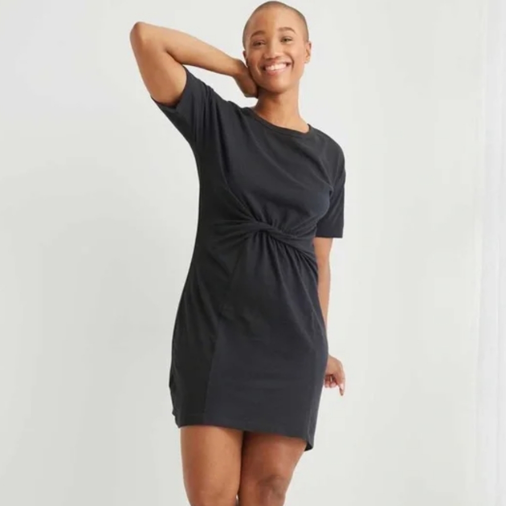 Aeri knot front tshirt dress